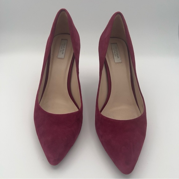 Cole Haan Grand OS Eliza Magenta/Berry Suede Pointed‑Toe Pumps Women’s Size 8 - Picture 2 of 14